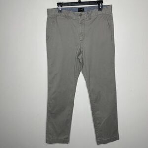 J.CREW Pants Mens 33 x 29 Gray 770 Straight Fit Chinos Stretch AR886